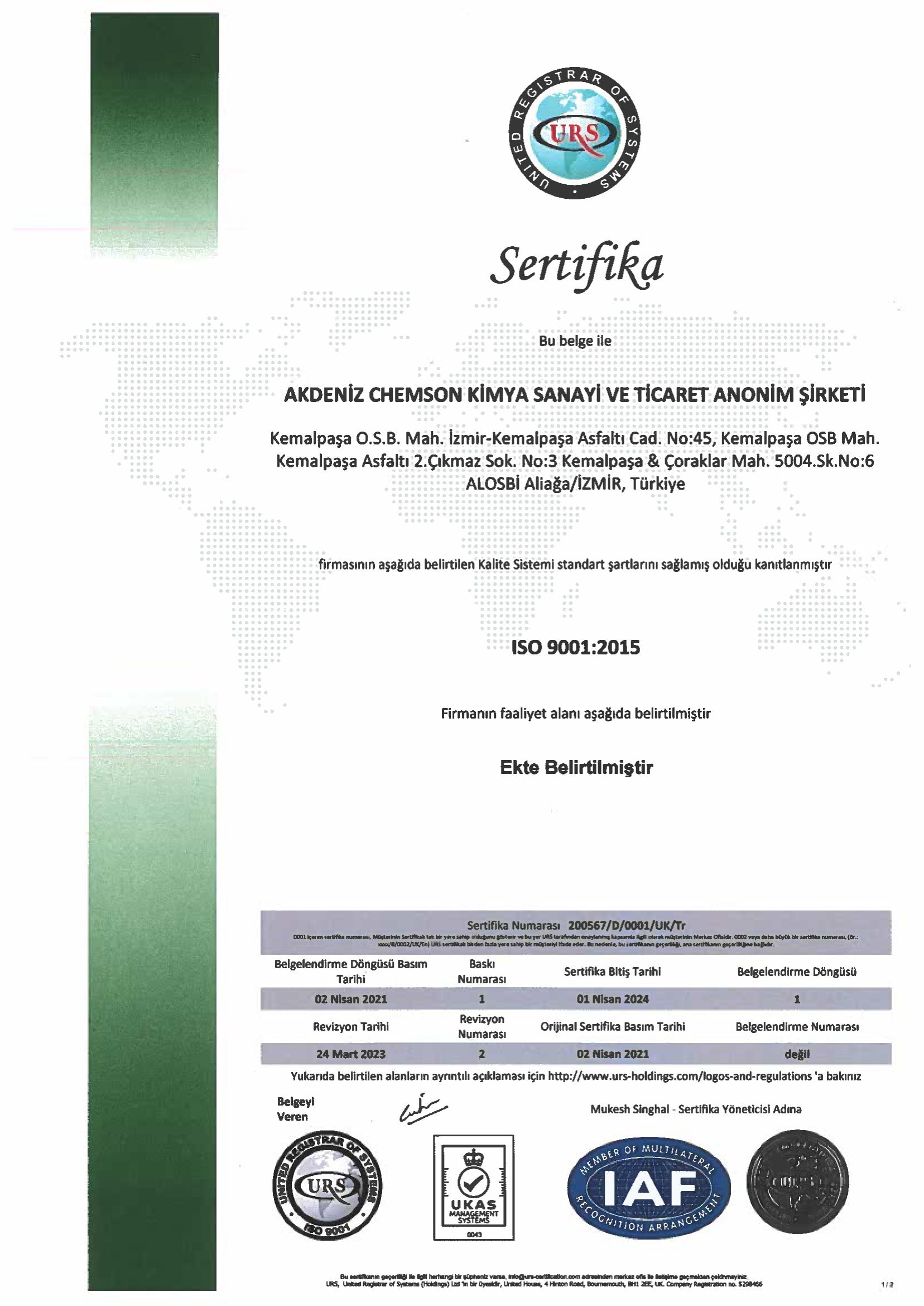 Akdeniz Chemson - Beyond Additives