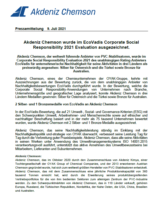 Akdeniz Chemson - Beyond Additives