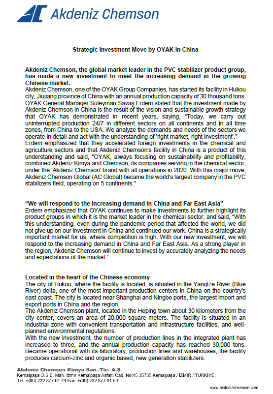 Akdeniz Chemson - Beyond Additives