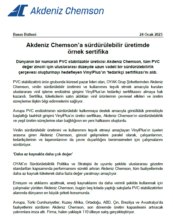 Akdeniz Chemson - Beyond Additives